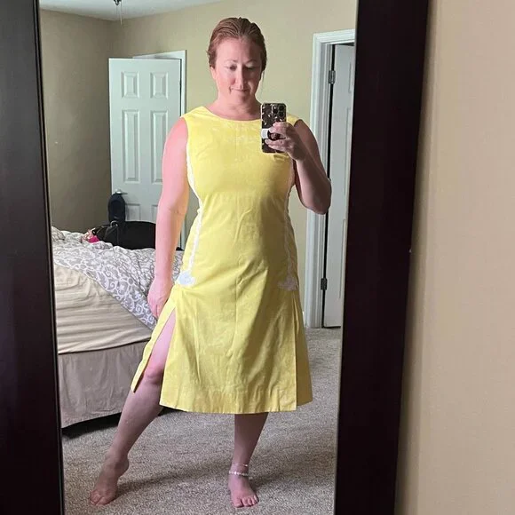 Vintage The Lilly Pulitzer Yellow Dress - Picture 1 of 13